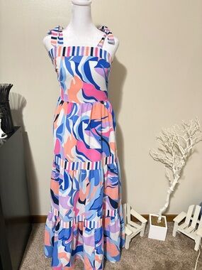 Colorful Sleeveless Maxi Dress